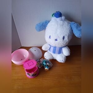 New Sanrio Badtz-Maru Penguin Character Figurine & Pre-owned Pachaco Plush